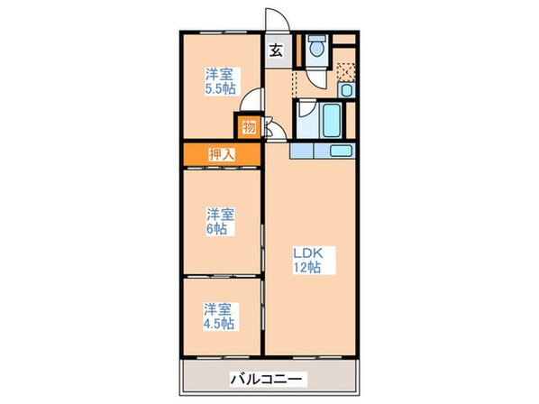 信和コーポの物件間取画像